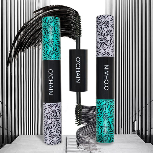 2-in-1 Double-Ended Mascara - Volumizing Base + Color Top Coat, Smudge-Proof
