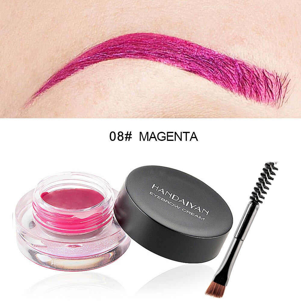 12-Color Eyebrow Liner & Mascara with Brush- Waterproof For Sparse Brows