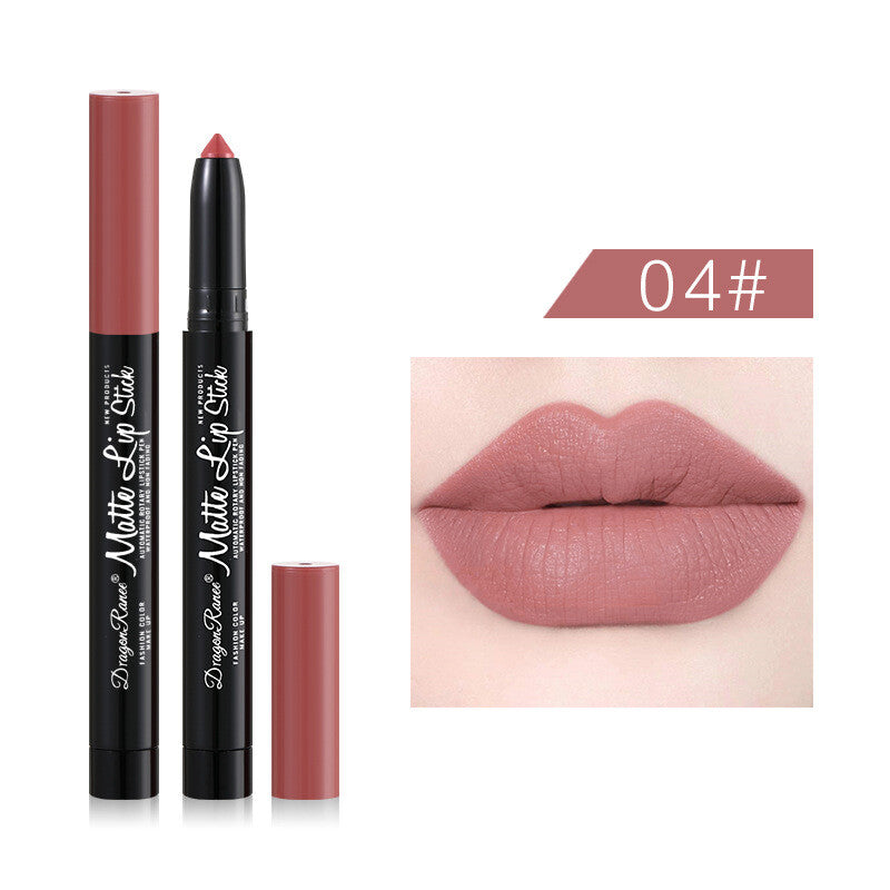 12 Colors 1.8g Auto Lip Liner & Matte Lipstick - Velvet Red & Rosewood