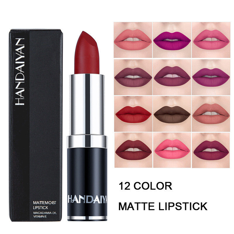 Velvet Matte Lipstick – Waterproof, Long-Lasting & Smudge-Proof Red Nude Purple