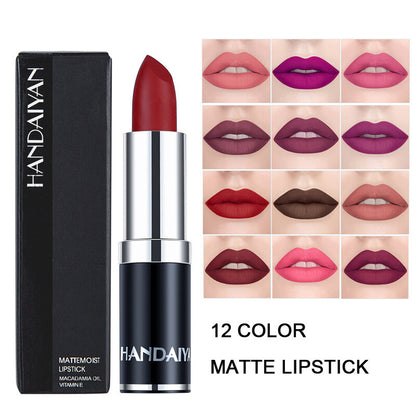 Velvet Matte Lipstick – Waterproof, Long-Lasting & Smudge-Proof Red Nude Purple