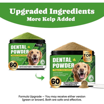 Dog Dental Care Powder for Fresh Breath & Plaque Control with Enzymes, Mint