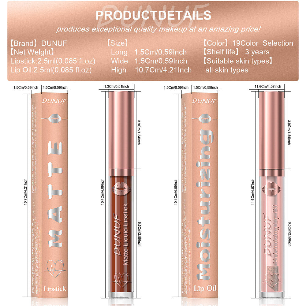 💄 18 Colors Matte Liquid Lipstick Waterproof Long Lasting Lip Gloss Oil