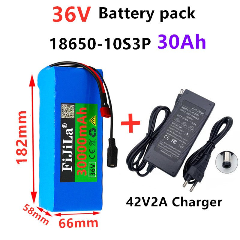 36V 30Ah 500W High Power Lithium Battery for Electric Motorcycle - 10S3P Pack