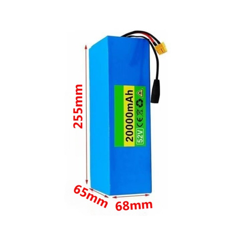 52V 20Ah 14S3P Li-ion Battery High Capacity with BMS for E-Bike E-Scooter