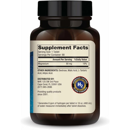 Molecular Hydrogen Tablets with Magnesium for Cellular Energy and Brain Health