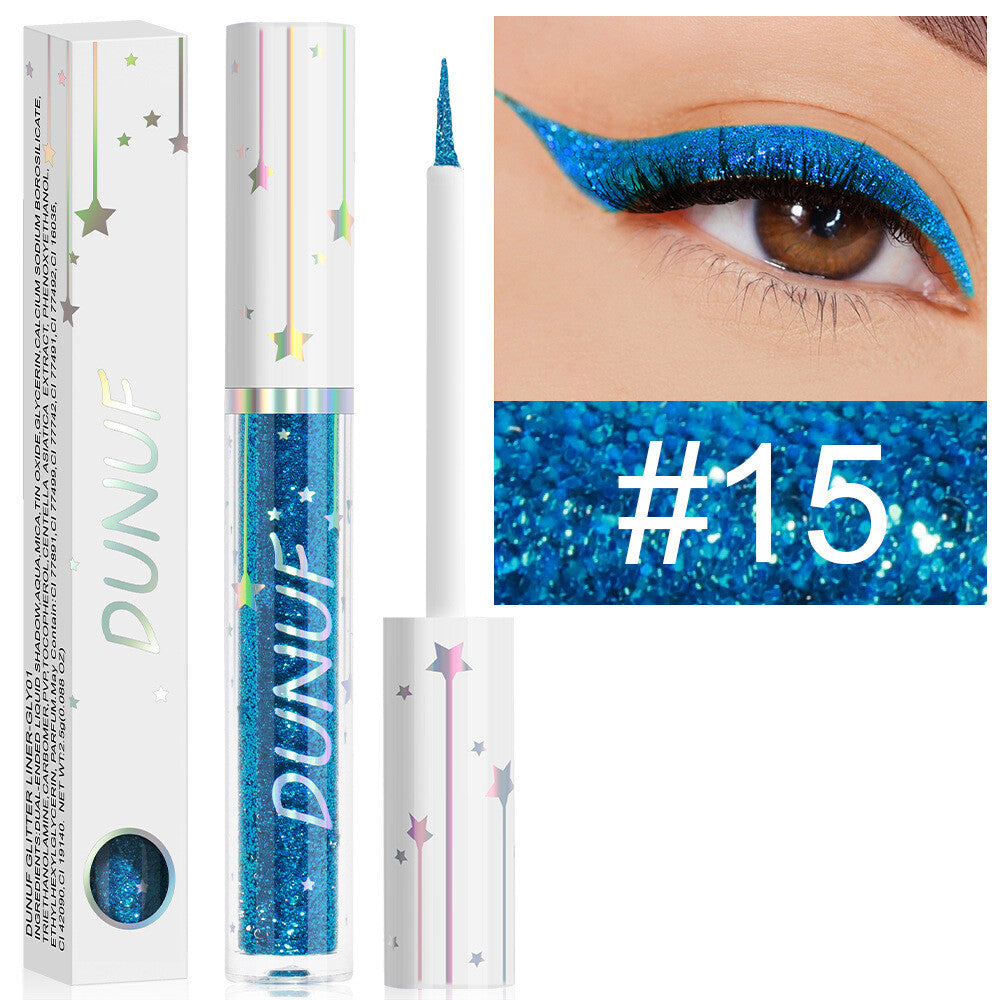 Long-lasting Shiny Glitter Liquid Eyeliner With 18 Colours Sequined eyeliner