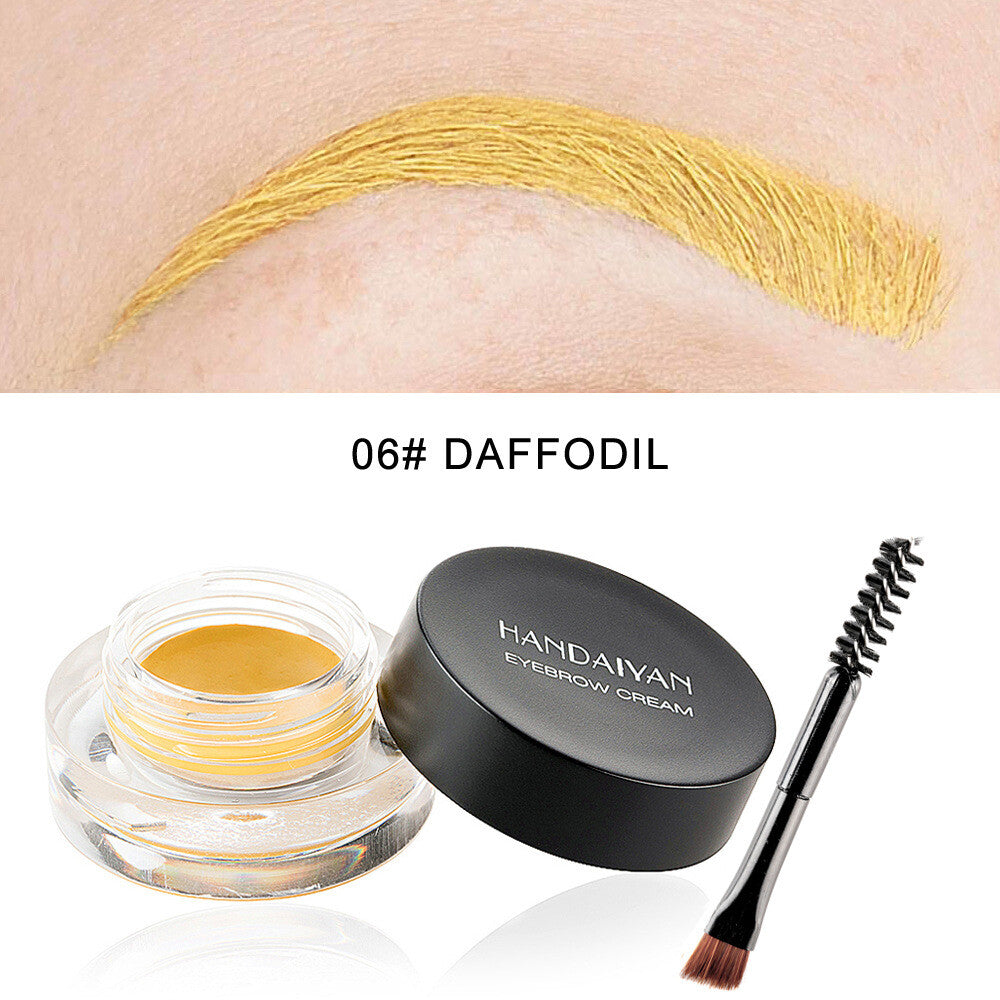 12-Color Eyebrow Liner & Mascara with Brush- Waterproof For Sparse Brows