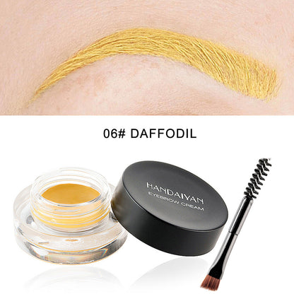 12-Color Eyebrow Liner & Mascara with Brush- Waterproof For Sparse Brows
