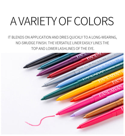 12-Color Matte Eyeliner Gift Set · Quick-Dry & Long-Lasting Smudge-Proof Formula