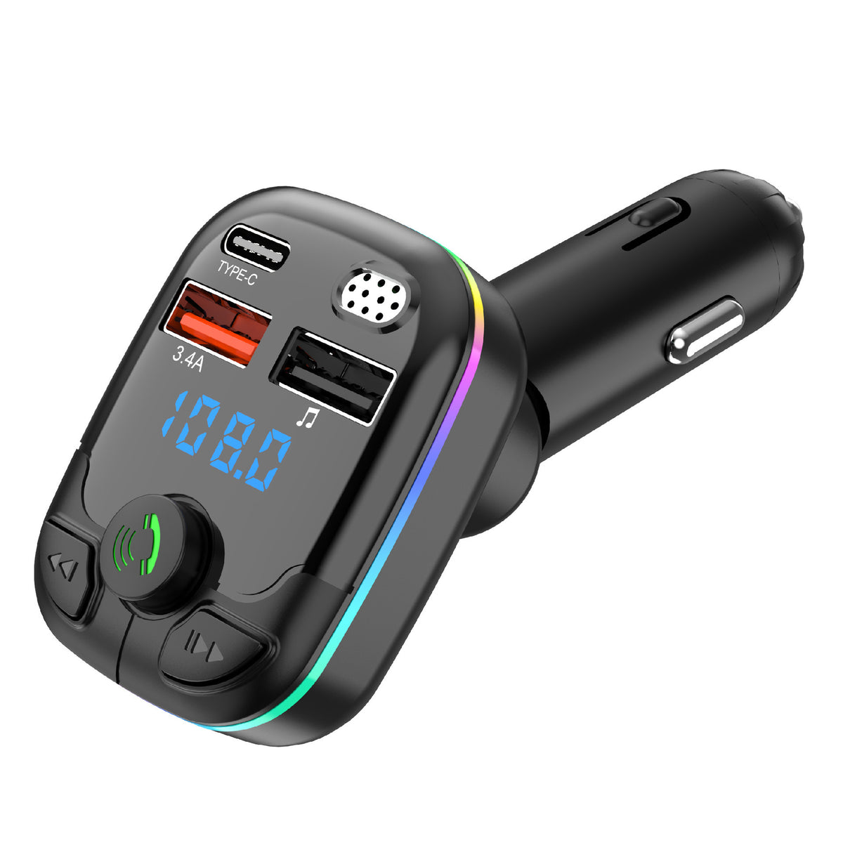 Car Cigarette Lighter Bluetooth Calling FM Radio Transmitter PD Fast Charging