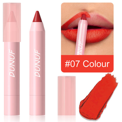 18-Color Matte Lip Pencil Gloss - Waterproof Long Lasting Smudge Proof Non-Stick