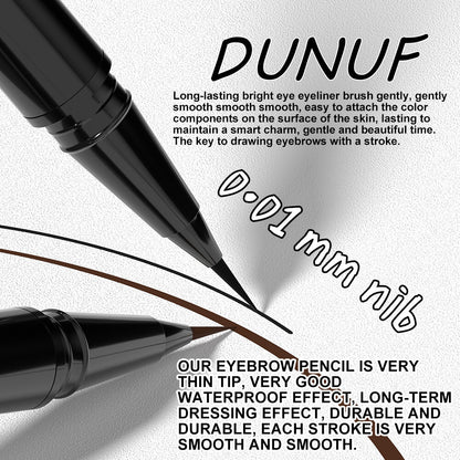 2-Color Liquid Eyeliner Waterproof Quick-Dry Smudge-Proof Eyes Makeup for Women