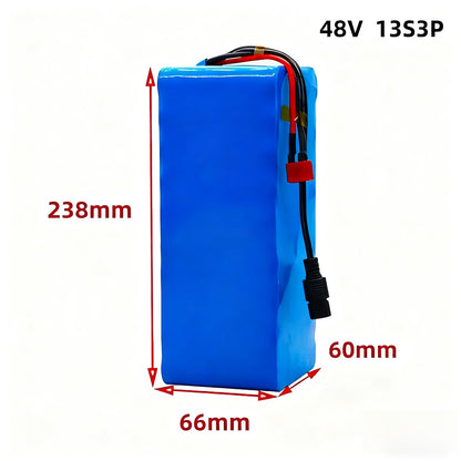 48V 20Ah 13S3P Li-ion Battery Pack with BMS for Electric Bicycle E-Bike