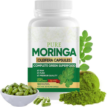Moringa Capsules Natural Plant Antioxidants and Nutrient Rich Formula