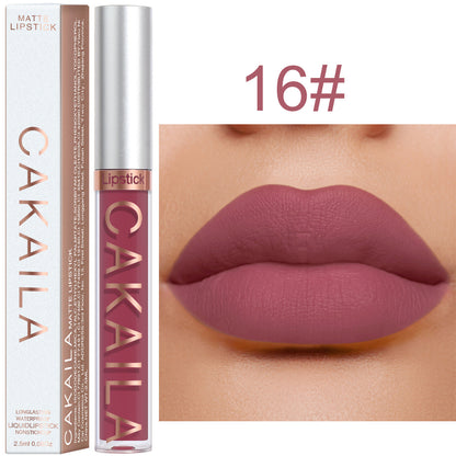 18-Color Matte Liquid Lipstick - Waterproof Smudge-Proof, Long-Lasting Lip Gloss