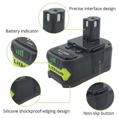 18V 12.0Ah Li-ion Battery for RYOBI P108 New P117 Cordless Power Tools