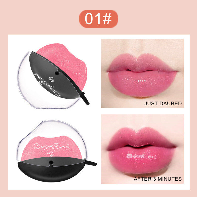 Lip-Shaped Color-Changing Lipstick - Pearl Shimmer & Long Lasting Easy to Color