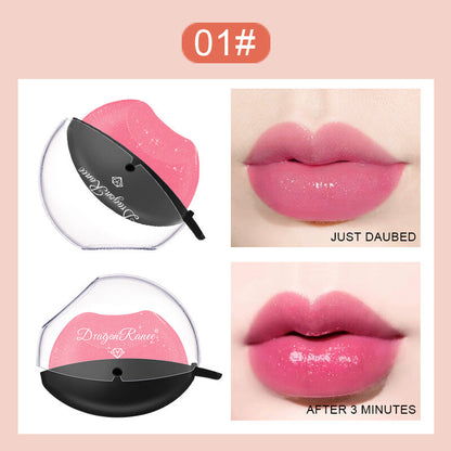Lip-Shaped Color-Changing Lipstick - Pearl Shimmer & Long Lasting Easy to Color