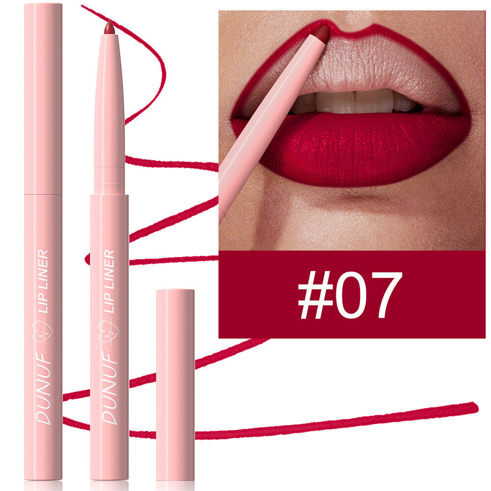 12 Colors Lip Liner Pencils - Velvet Matte Lipstick Beginner Friendly Waterproof