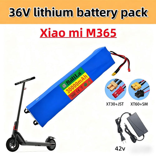36V 30Ah 10S3P Li-ion Battery for 300-500W Electric Scooter E-Bike