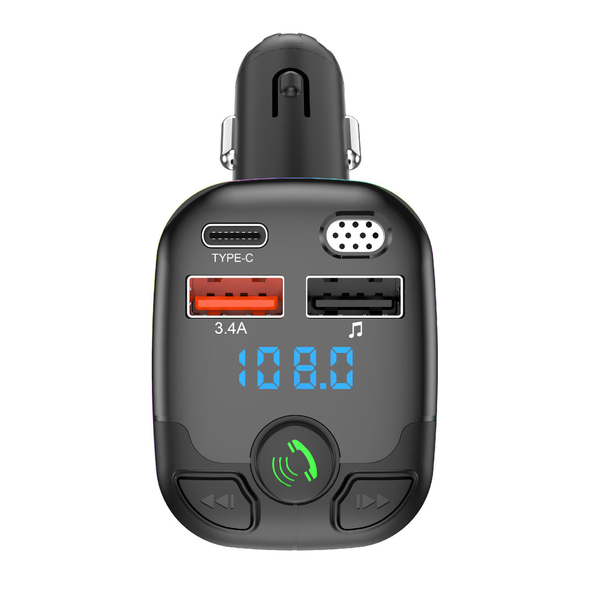 Car Cigarette Lighter Bluetooth Calling FM Radio Transmitter PD Fast Charging