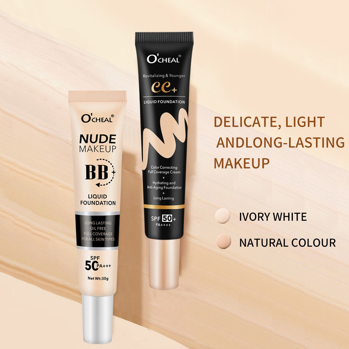 BB Cream CC SPF50+ PA+++ Tinted Moisturizer Primer Full Coverage Hydrating