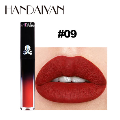 Gothic Lip Gloss Halloween Dark Matte Lip Glaze Vampire Stain Black Purple Green