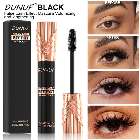 Waterproof Volumizing Mascara with Brush - Lengthening, Curl Lift, No Smudging