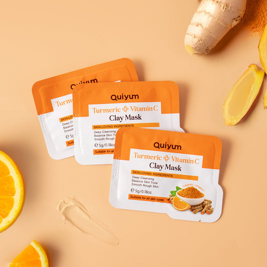 5pcs/set Skin Care Skin Masks turmeric VC Moisturizing Cleansing