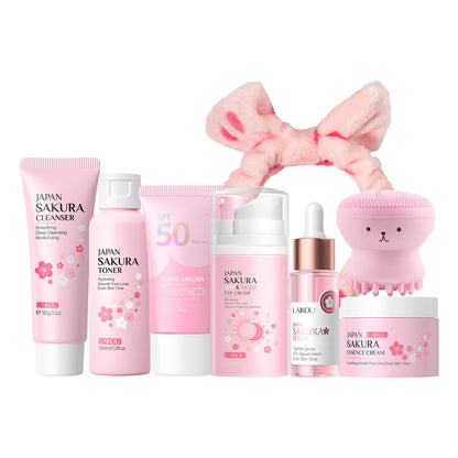 Skin Care set Skin Masks Cleansing Device Eye Mask Essence Cleanser Hand Cream