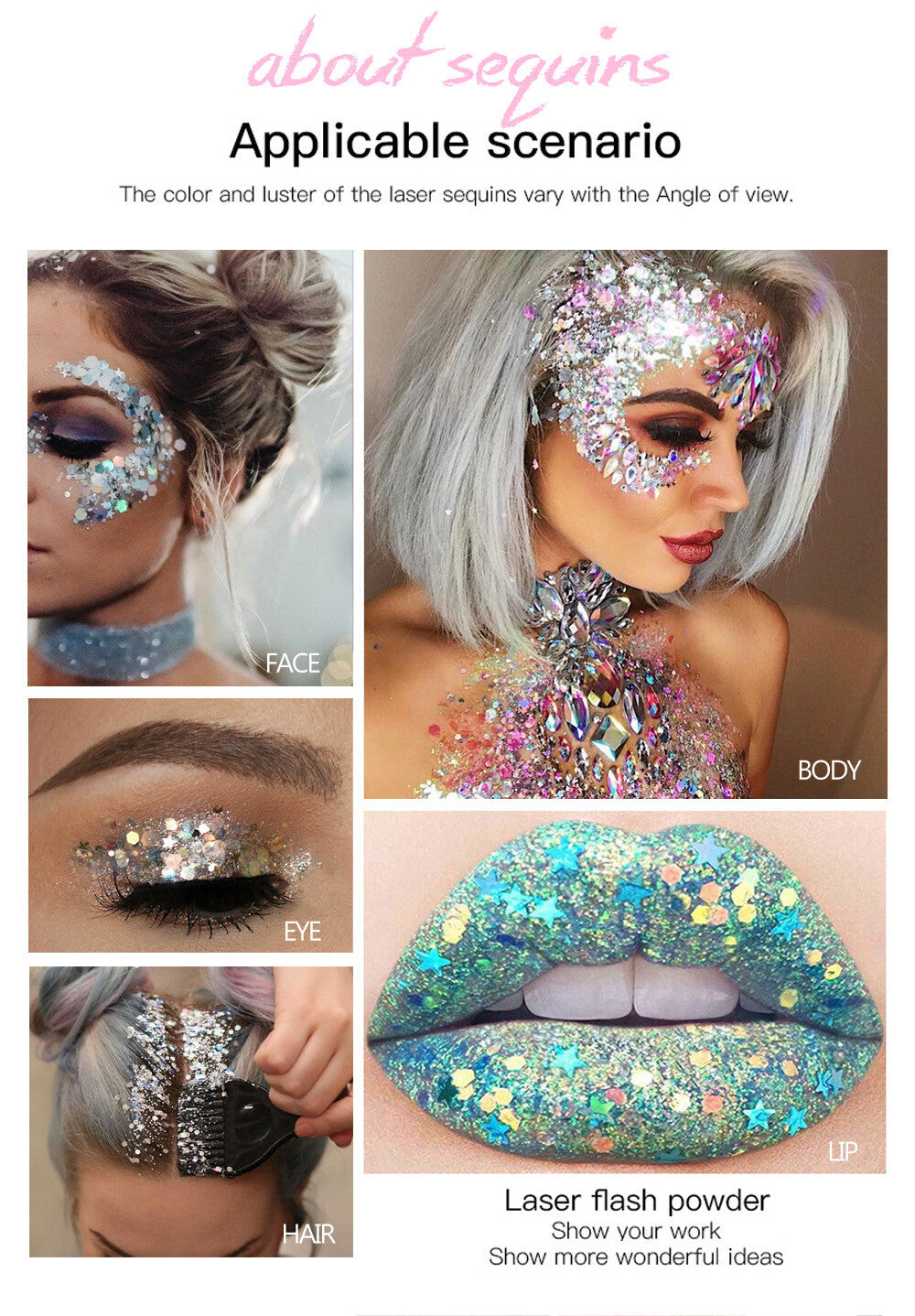Liquid Glitter Eyeshadow Gel - Face & Body Sparkle, Longwear Shimmer Eye Shadow