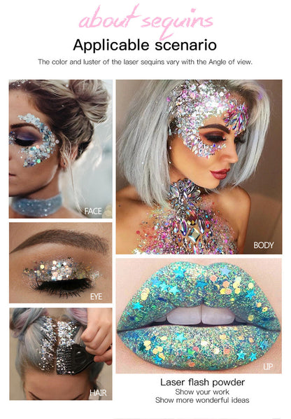 Liquid Glitter Eyeshadow Gel - Face & Body Sparkle, Longwear Shimmer Eye Shadow