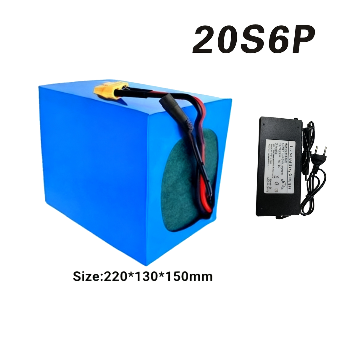72V 45Ah 20S6P High Capacity Li-ion Battery with BMS for E-Bike Motorcycle