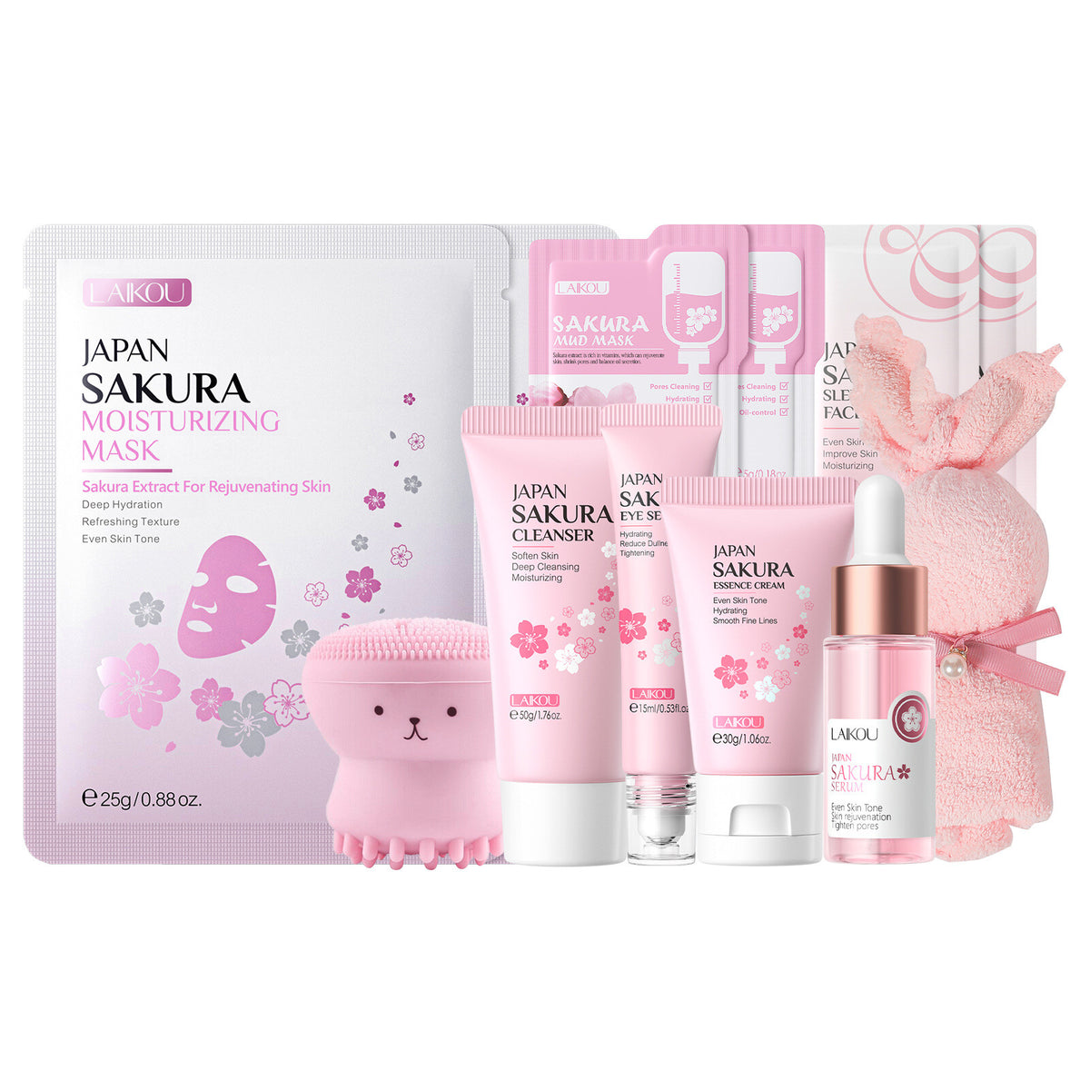 Skin Care set Skin Masks Cleansing Device Eye Mask Essence Cleanser Hand Cream