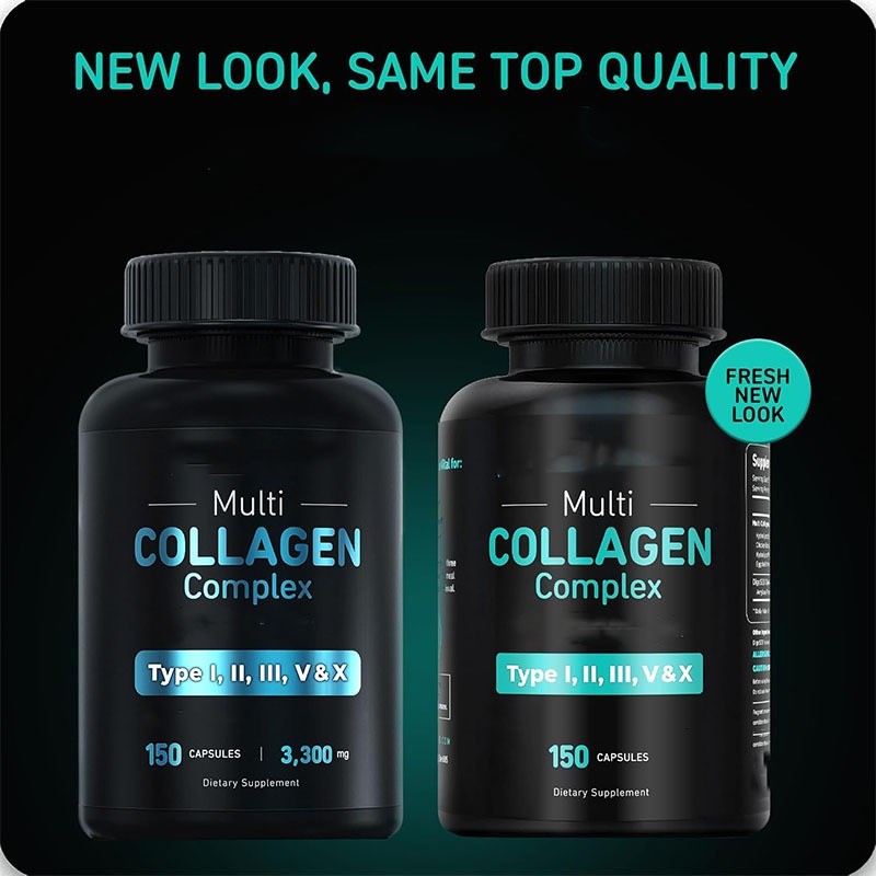 Collagen Complex Capsules with Hyaluronic Acid Vitamin C for Skin Hair Nails
