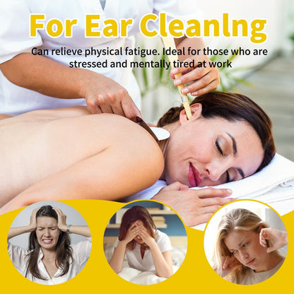 6-Pack（5Box/set) Beeswax Ear Candles Conical Horn for Relaxation Ear Cleaning