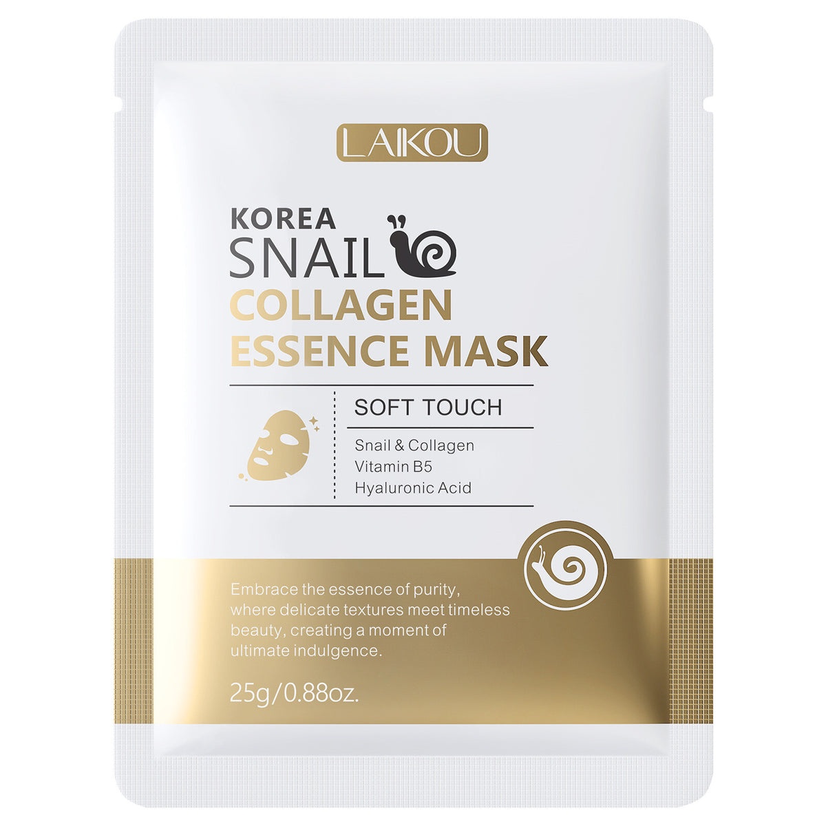 5pcs/set Skin Care Skin Masks Moisturizing Cleansing Korean Snail Mucin Mask