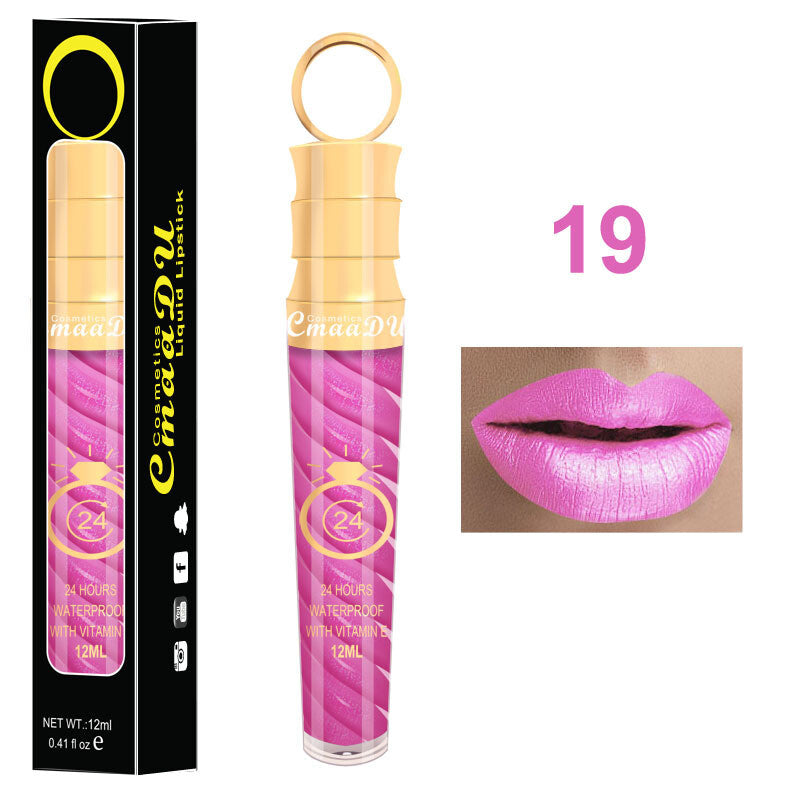 20 Colors 12ML Chili Lip Gloss - Matte/Shimmer, Waterproof, Twist Design