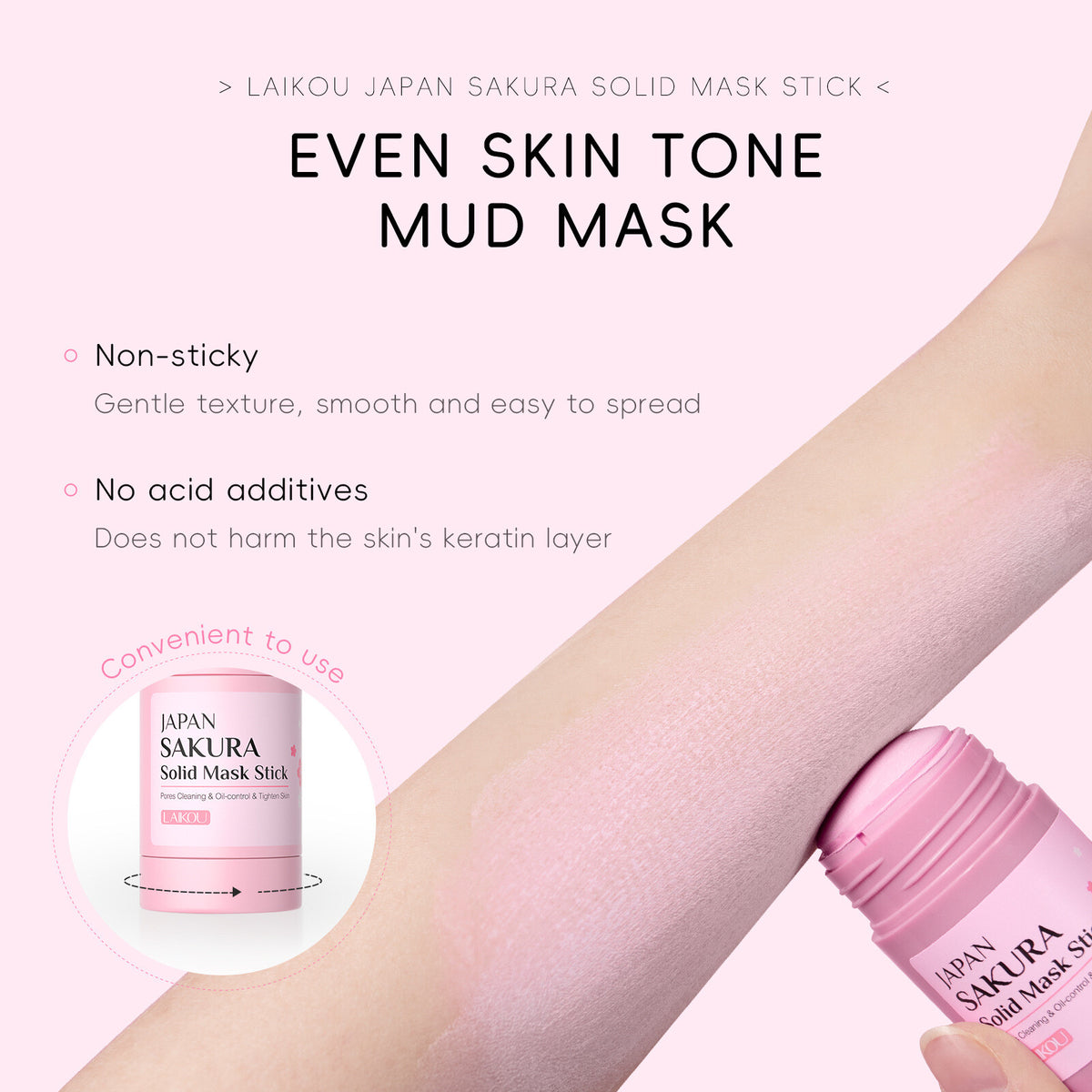 Cherry Blossom Solid Facial Mask Stick Skin Masks Mud Mask 45g Cleansing