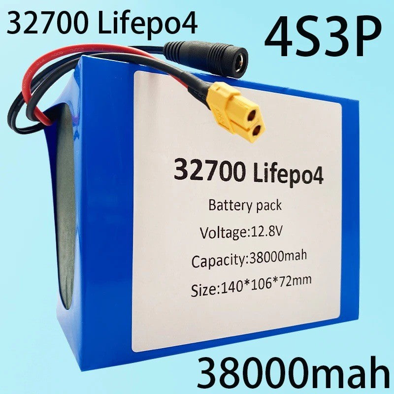 12.8V 38Ah LiFePO4 Battery 4S3P w/BMS for Medical Equipment, Power Supply