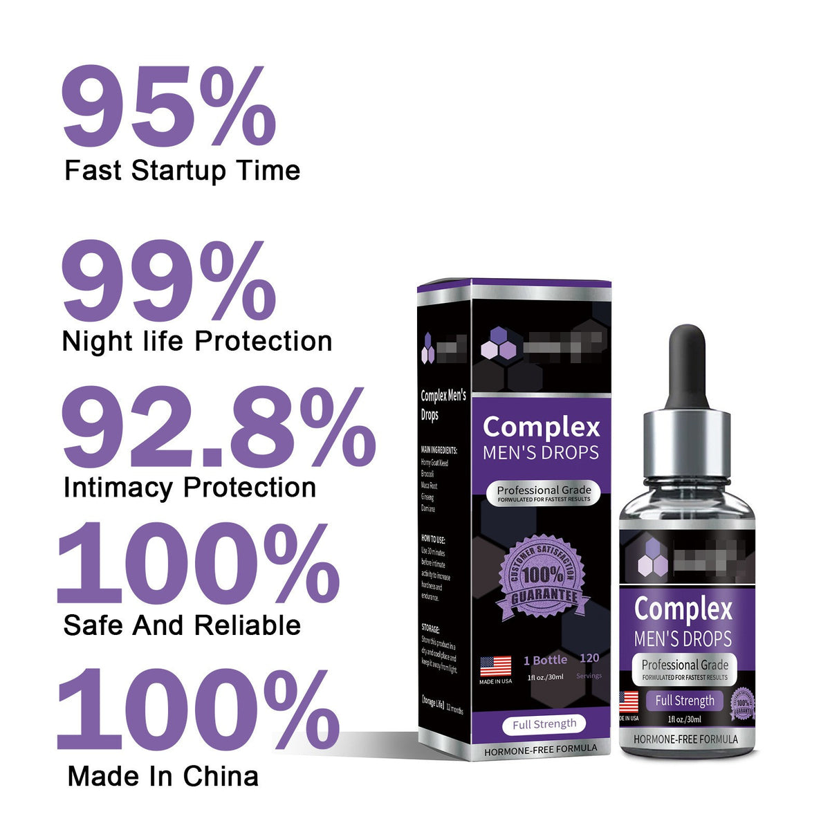Complex Men's Drops Active Maca Drops ginseng Epimedium herb Sexual Remedies
