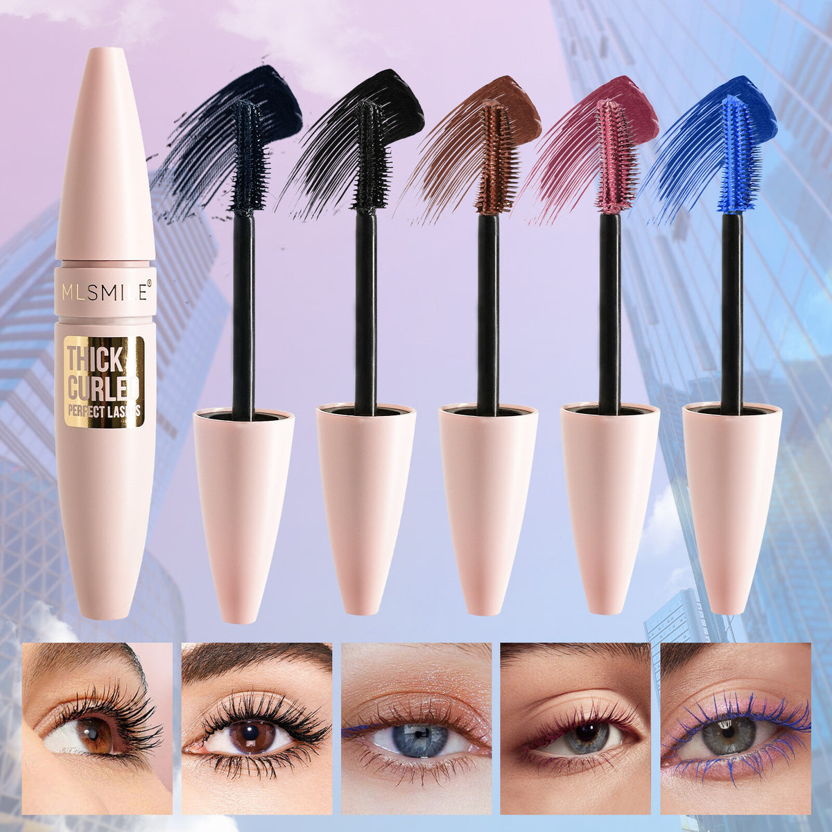 3D Volumizing Mascara Lengthening, Curling, Waterproof, Smudge-Proof Eye Makeup