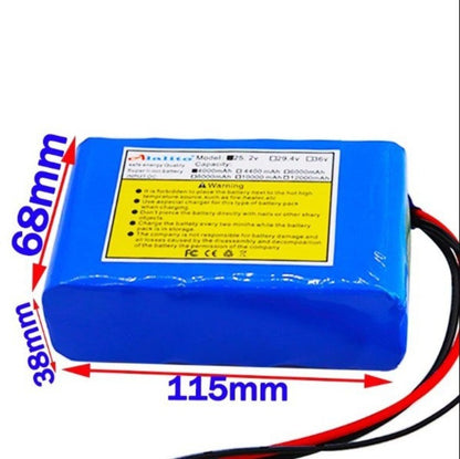 6S2P 24V 4Ah Li-ion Battery Pack 25.2V 4000mAh for E-Bike Electric Moped Scooter