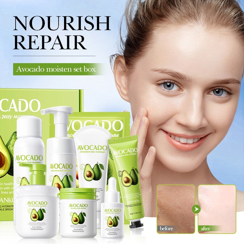 Avocado & Vaseline Moisturizing Skin Care Set Nourishing Makeup for Women Cream