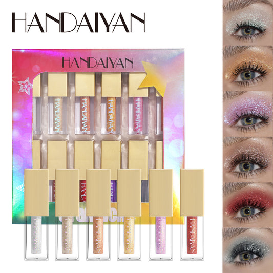 12-Color Liquid Eyeshadow Set Shimmer & Glitter Metallic Eye Gloss Eyes Makeup