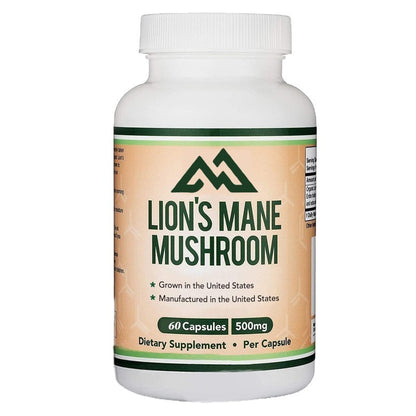 Lions Mane Mushroom Capsules 10 1 Extract for Brain Memory Support 60 Vegan Caps