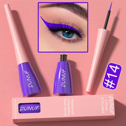 8Color Waterproof Liquid Eyeliner Vibrant Longwear Smudge-Proof Makeup for Women