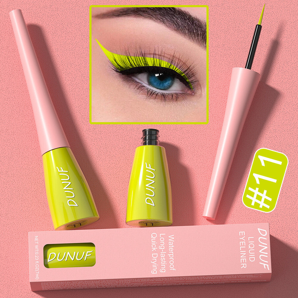 8Color Waterproof Liquid Eyeliner Vibrant Longwear Smudge-Proof Makeup for Women