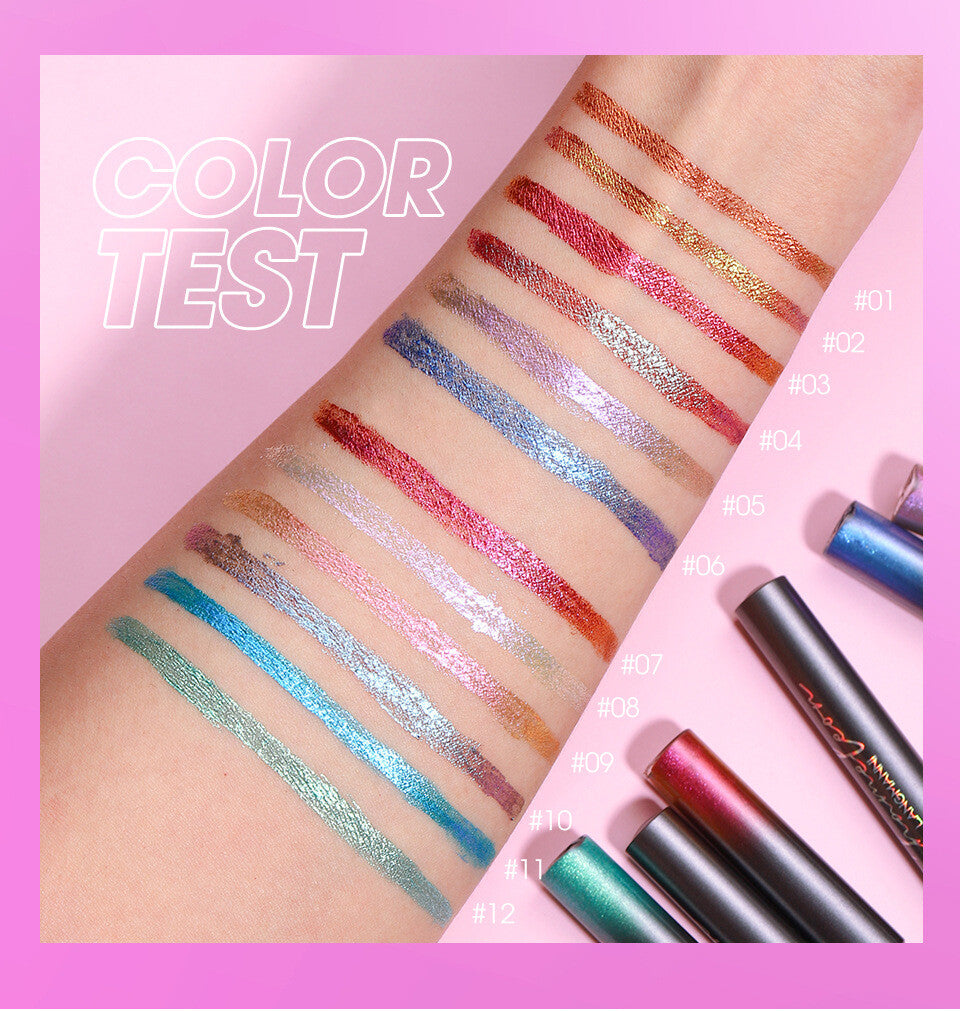 6-Color Glitter Eyeliner Gift Set - Quick-Dry, Waterproof Party Makeup for Women
